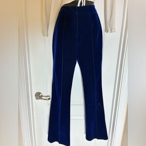 Nasty Gal High Waisted Wide Leg Crushed Velvet Trousers Sz 4 #PA16